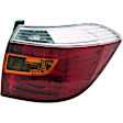 1611653 Passenger Side Halogen Tail Light, Without bulb(s), Amber, Clear & Red Lens
