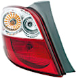 1611654 Driver Side Halogen Tail Light, With bulb(s), Clear & Red Lens