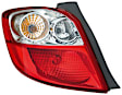 1611654 Driver Side Halogen Tail Light, With bulb(s), Clear & Red Lens