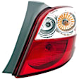 1611655 Passenger Side Halogen Tail Light, With bulb(s), Clear & Red Lens