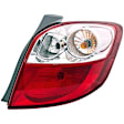 1611655 Passenger Side Halogen Tail Light, With bulb(s), Clear & Red Lens