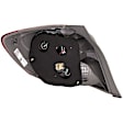 1611655 Passenger Side Halogen Tail Light, With bulb(s), Clear & Red Lens