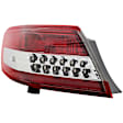1611660 Driver Side Halogen Tail Light, With bulb(s), Clear & Red Lens