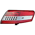 1611661 Passenger Side Halogen Tail Light, With bulb(s), Clear & Red Lens