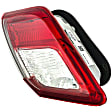 1611662 Driver Side Halogen Tail Light, With bulb(s), Clear & Red Lens