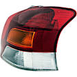 1611667 Passenger Side Halogen Tail Light, Without bulb(s), Amber, Clear & Red Lens, Hatchback