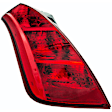 1611684 Driver Side Halogen Tail Light, With bulb(s), Red Lens