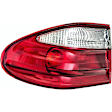 1611694 Driver Side Halogen Tail Light, Without bulb(s), Clear & Red Lens