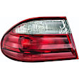 1611694 Driver Side Halogen Tail Light, Without bulb(s), Clear & Red Lens