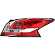 1611712 Passenger Side Halogen Tail Light, With bulb(s), Red Lens, Sedan