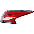 1611712 Passenger Side Halogen Tail Light, With bulb(s), Red Lens, Sedan