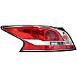 1611713 Driver Side Halogen Tail Light, With bulb(s), Clear & Red Lens, Sedan
