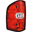 1650753 Driver Side Halogen Tail Light, With bulb(s), Clear & Red Lens