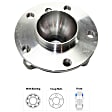 2010-2015 BMW 750Li - Front, Driver or Passenger Side Wheel Hub, with Bearing, 5 X 4.72 In. Bolt Pattern, RWD