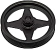 300-010 Series Power Steering Pump Pulley - Black, Metal, Direct Fit, Sold Individually