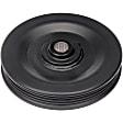 300-104 Series Power Steering Pump Pulley - Black, Steel, Direct Fit, Sold Individually