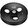 300-131 Series Power Steering Pump Pulley - Black, Metal, Direct Fit, Sold Individually