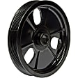 300-308 Series Power Steering Pump Pulley - Black, Metal, Direct Fit, Sold Individually
