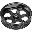 300-337 OE Solutions Series Power Steering Pump Pulley - Chrome, Steel, Serpentine, Direct Fit, Sold Individually