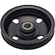 300-401 Series Power Steering Pump Pulley - Black, Metal, Direct Fit, Sold Individually