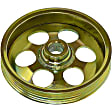 300-500 Series Power Steering Pump Pulley - Black, Metal, Direct Fit, Sold Individually