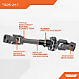 2003 Dodge Dakota - Steering Shaft, 4WD