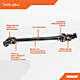 425-264 OE Solutions Series Steering Shaft