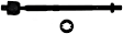 543-552 Front, Driver or Passenger Side, Inner Tie Rod End