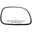 2001 Dodge Grand Caravan - Mirror Glass Front, Passenger Side, Non-Heated, No Blind Spot Feature, No Signal Light, Help Series