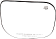 56539 Front, Passenger Side Help Series Mirror Glass, Heated, No Blind Spot Feature