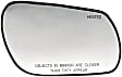56727 Passenger Side Help Series Mirror Glass, Heated, No Blind Spot Feature, Backing Plate Included