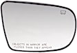 56781 Front, Passenger Side Help Series Mirror Glass, Heated, No Blind Spot Feature, Backing Plate Included