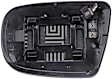 56781 Front, Passenger Side Help Series Mirror Glass, Heated, No Blind Spot Feature, Backing Plate Included