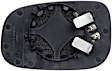 56817 Front, Passenger Side Help Series Mirror Glass, Heated, No Blind Spot Feature, Backing Plate Included