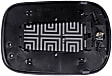 56825 Front, Passenger Side Help Series Mirror Glass, Heated, No Blind Spot Feature, Backing Plate Included