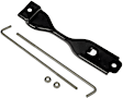 60346 Battery Hold Down - Black, Aluminum, Direct Fit, Sold Individually