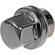 611-233 AutoGrade Series Conical Lug Nut - Natural, Steel, Dometop Capped Nut, M14-1.5 Direct Fit, Set of 5