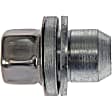 611-297 AutoGrade Series Flange Lug Nut - Natural, Steel, Flattop Capped Nut, M14-1.5 Direct Fit, Set of 5