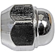 2009 Nissan Sentra - Acorn Lug Nut, Conical, Clockwise; M12 Thread, Chrome, Steel, M12-1.25, Sold Individually, AutoGrade Series
