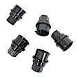 611-612 AutoGrade Series Lug Nut Cover - Black, Plastic, Set of 5