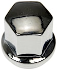 611-934 Lug Nut - Chrome, Steel, Flattop Capped Nut, M14-1.5 Direct Fit, Sold Individually