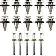 702-005 AutoGrade Series Door Panel Retainer - Gray and chrome, Nylon and steel, Direct Fit, Kit