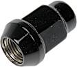 711-205A AutoGrade Series Conical Lug Nut - Black, Steel, Bulge Seat Acorn, 1/2-20 in. Direct Fit, Set of 4