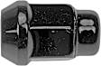 711-205A AutoGrade Series Conical Lug Nut - Black, Steel, Bulge Seat Acorn, 1/2-20 in. Direct Fit, Set of 4