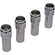 711-302 Techoice Series Lug Nut - Chrome, Steel, M12-1.5 Direct Fit, Set of 4