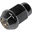 711-305A AutoGrade Series Conical Lug Nut - Black Chrome, Chrome, Bulge Seat Acorn, 12 mm Direct Fit, Set of 4