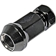 712-645A4 AutoGrade Series Lug Nut - Black, Medium Carbon Steel, Flattop Hex Nut, M14-1.50 Direct Fit, Set of 4
