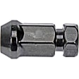 712-645A4 AutoGrade Series Lug Nut - Black, Medium Carbon Steel, Flattop Hex Nut, M14-1.50 Direct Fit, Set of 4