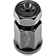 712-645A4 AutoGrade Series Lug Nut - Black, Medium Carbon Steel, Flattop Hex Nut, M14-1.50 Direct Fit, Set of 4
