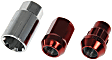 713-275E AutoGrade Series Lug Nut - Red, Carbon Steel, Acorn, 1/2 -20 Direct Fit, Set of 16